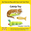 Cat Chew Toys Caterpillar Catnip Molar Toy Silvervine Cat Teaser Interaction Toy Clean Mouth Kitten Toy Pet Supplies Accessories