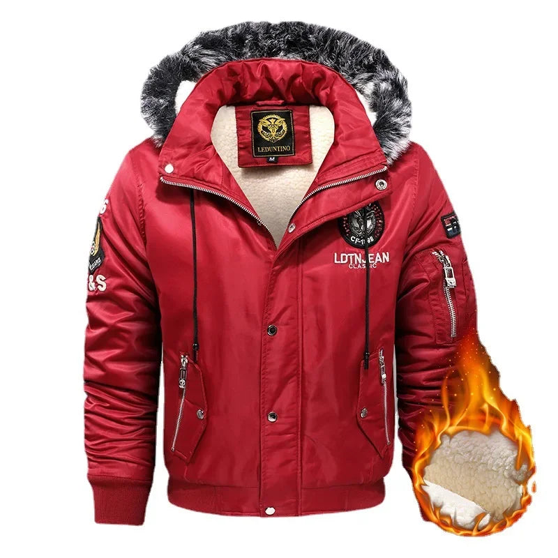 New Male Outwear Casual Winter Coats Good Quality Men Slim Fit Jackets Men Winter Hooded Down Jackets Fleece Parkas Warm Coats 4