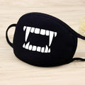 Black Face Mask Unisex Winter Warm Thickening Half Face Mouth Mask Cotton Cartoon Pattern Anti-Dust Anti- Respirator Kpop Mask