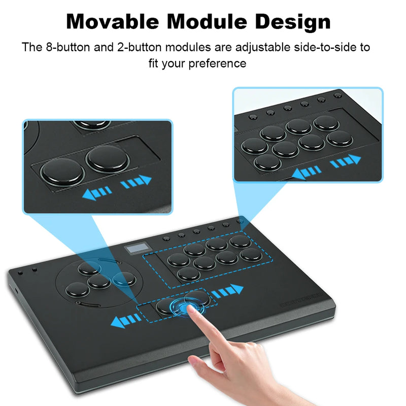 Haute42 X-Move Aluminium Alloy Hitbox Leverless Controller Stickless Fightstick For PC/PS4/PS5 Arcade Game Controller Joystick