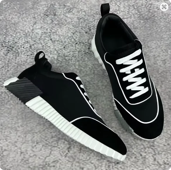 New shoes fashion, individuality, women's leisure, fashionable flat sports shoes, leather mesh, breathable running, rubber