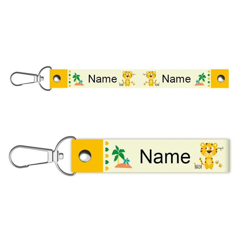 2023 Personalized Custom Name Tag School Bag Pendant, Name Keychain For Kindergarten Children To Go To School Name Badge Lanyard