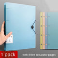 4-Hole A4 Paper Punch Binder Loose Leaf File Folder with Insert Pages Coil Binding Ring Binder for Home Office School Documents