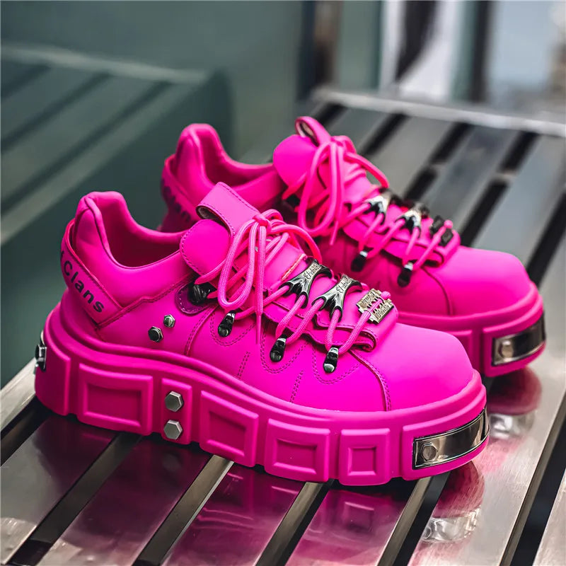 Trend Platform Sneakers for Men Punk Muffin Shoes Male European Style Designer Shoes Man Street Original Men's Skateboard Shoes