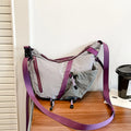 Composite Fabric Patchwork Hobos Zipper Personality Color Matching Women's Bags 2025 Fashion Super Cool Fashion Crossbody Bags