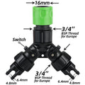 KESLA 1pcs Drip Irrigation Tap Adapter 2-Way 4-Way Splitter for Garden 1/4'' Hose Automatic Watering System Kit Bonsai Pot Plant