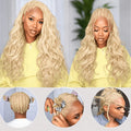 Miracle Knots 613 Color Honey Blonde Crochet Human Hair Deep Wave Feather Knotless Pre Separated Boho Braids Quick Install