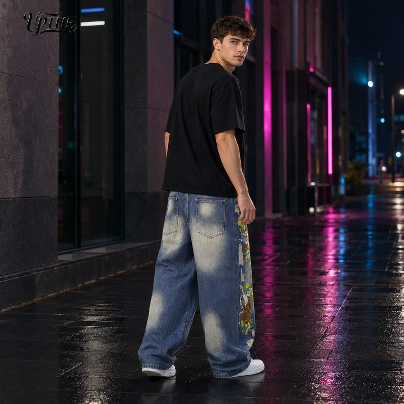 UP.THE Oversized Baggy Jeans for Men, Retro Gradient | SAMAG