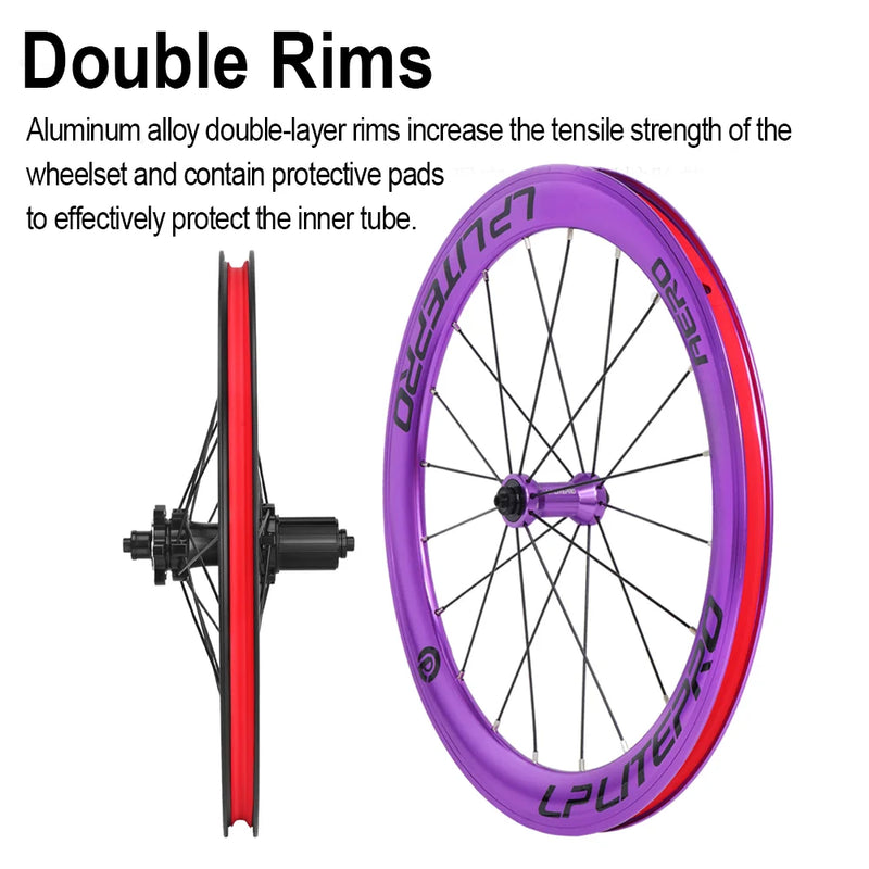 LP LITEPRO AERO Folding Bike Wheel Sets, 20 - inch 406/451 - View 3 | SAMAG