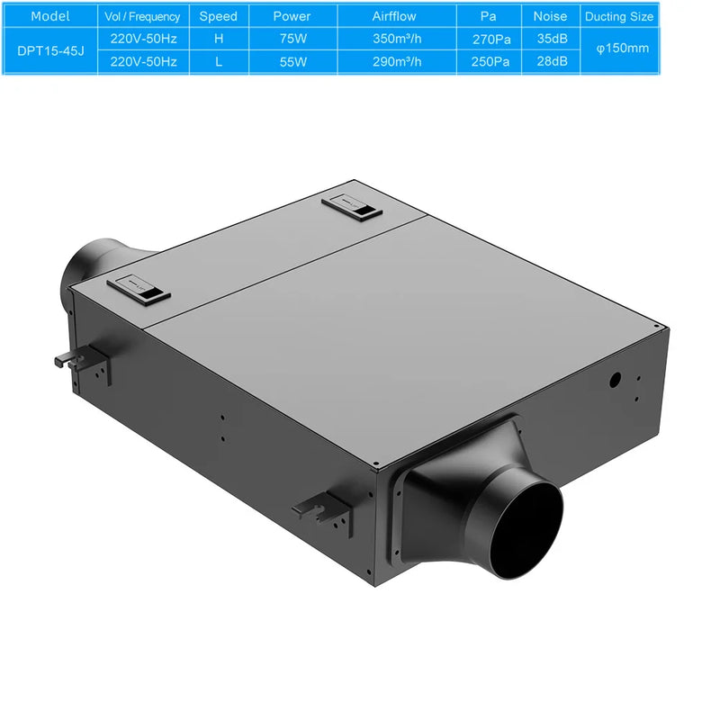 KCvents Fresh Air Fan Efficient, Energy-saving, Low Noise, And Silent of Ultra Thin Purification Integrated Fresh Air System