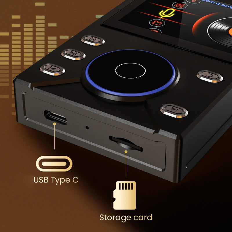 2.4 Inch LCD Screen HiFi MP3 Player Portable Digital Audio Walkman High‑Fidelity Music Player for Travel Commute Camping