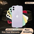 Original Unlocked Apple iPhone 11 Mobile Phone NFC 4GB RAM 64/128/256GB ROM 6.1'' Dual 12MP A13 Bionic Hexa-core iPhone 11