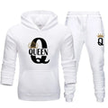 Autumn and Winter Men's and Women's Sweater Set KING QUEEN Loose Relaxed Hooded Print Couple - View 5 | SAMAG