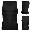 Striped Compression Belt Shaper Vest Men's Tummy Control Sleeveless Top Slim Fit Slimming Elastic Sports Bottoming Underwear New