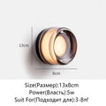Modern Circular Wall Lamp LED Glass Wall Lamp Sconce Living Room Corridor Bedroom Bathroom Home Decoration Indoor Lighting