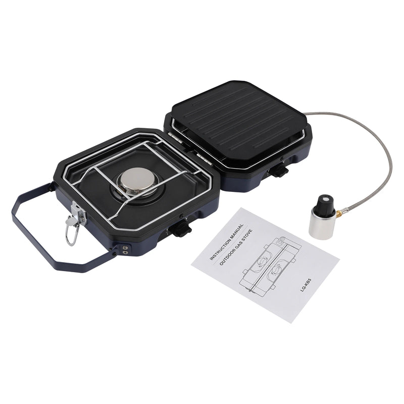 2 Burners Portable Camping Gas Stove 2.3+2.3KW Non - stick - View 9 | SAMAG