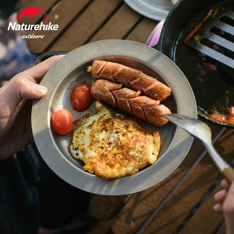 Naturehike Outdoor Tableware Stainless Steel Plate Bowl - View 4 | SAMAG