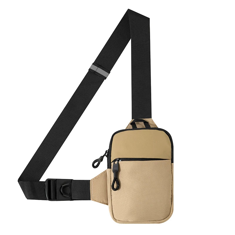 Mini Nylon Crossbody Bag for Men And Women Mobile Chest Pack Fashionable And Versatile Small Shoulder Bag canvas bag