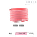 1 Pair Quick Locking Shoelaces Without Ties Elastic Laces Sneaker Widened Oval No Tie Shoe Laces Kids Adult Shoelace for Shoes
