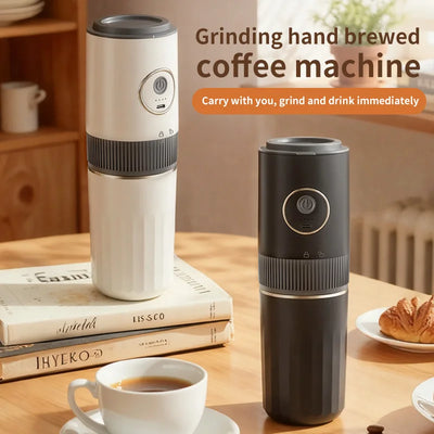 2-in-1 Wireless Portable Coffee Machine - Grind Beans | SAMAG
