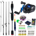 Sougayilang Baitcasting Fishing Rod and Reel Combo 5Section Fishing Rod and 7.2:1 Gear Ratio Reel Full Kit for Bass Carp Fishing
