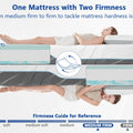 Hcore Queen Size Mattress, 8/10 Inch Medium Firm - Extra Firm Dual Sides Flippable Mattress for Back Pain Relief