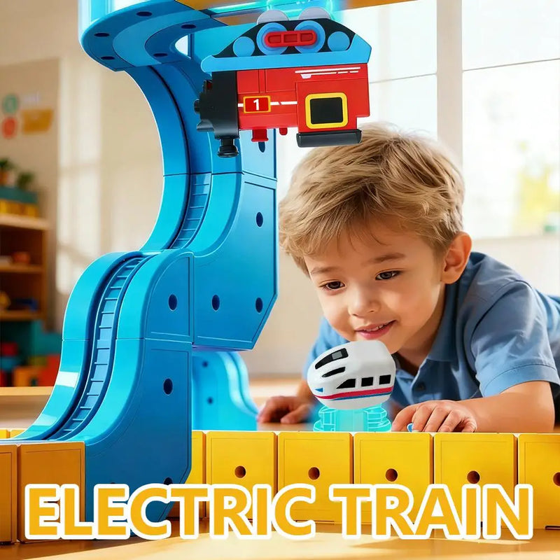 Electric Train Carsfor klick Rail,USB Rechargeable Train  for Kids Electric Train Set Tracks,For Electric Train Set