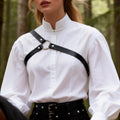 Punk Chest Women, Fashion Pu Leather Harness Belt, One Shoulder Suspenders Straps Rave Outfit.