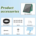 Solar Drip Irrigaton System,  Automatic Watering System with 300 Watering Programmes, Garden Watering Kit with 10M Hose&10 Drip Tips etc, Suitable for Vegetables/Potted Plants/Fruit Trees
