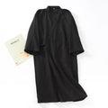 2026 New Men's 100% Cotton Gauze Bath Robes Loose Thin Japanese Kimono Pajamas for Men Casual Lace Up Bathrobes V-Neck Nightgown