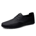 Men's leather shoes soft soles four seasons plus size casual leather shoes fashion trendy youth party Versatile driving shoes