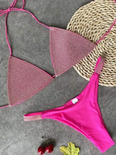 Shiny Sequins Diamond Micro Bikini Women Swimsuit Female | SAMAG