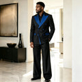 Double Breasted Luxury Men Suit Set Separates 2 Pieces Peak Lapel Blazer with Normal Pants Custom Made For Wedding Prom Party