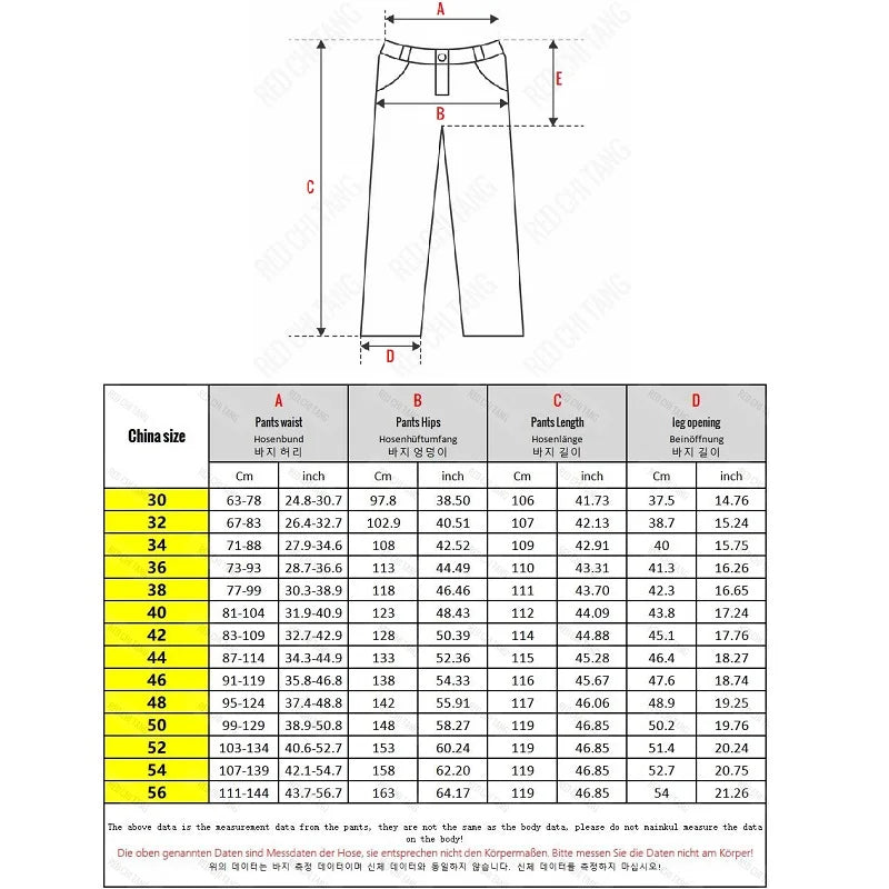 Super Big Size Men's Jeans Elastic Waist Denim Pants Male | SAMAG