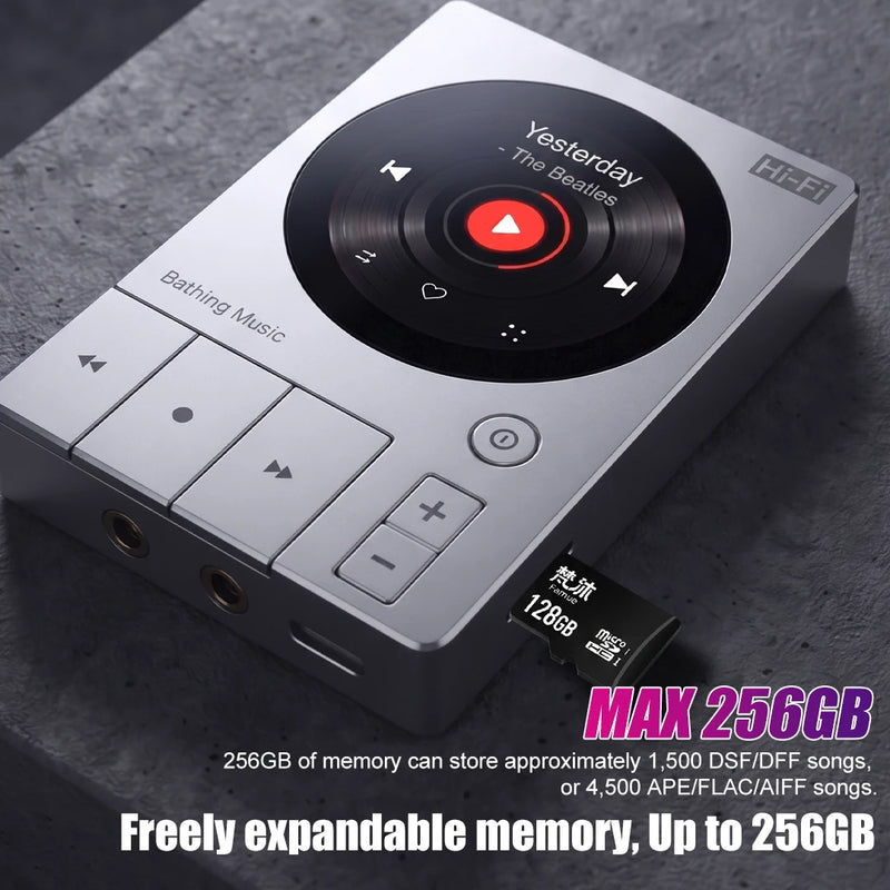 2026 New Retro Piano Key HiFi MP3 Player DSD256 Lossless Music ESS9018 DAC Bluetooth 5.3 Audiophile Student Outdoor Travel