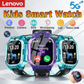 Lenovo 2026 New 5G Waterproof Kids Smart Watch SOS GPS Tracker Sim Card Call Camera Child Watch Gift for Boys Girls iOS Android