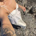 Tossy White Smocked Strappy Camisole Women's Sexy Sleeveless Ruffle Slim Bra Solid Color Streetwear Y2k Women's Tops Camisole