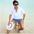 Striped Men Casual Shorts Beach Pants Board Short Quick Dry Sports Trunk Summer Seaside Beachwear Loose Homewear Sleeping Pajama