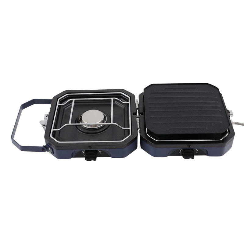 2 Burners Portable Camping Gas Stove 2.3+2.3KW Non - stick - View 6 | SAMAG