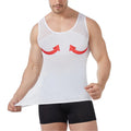 Men‘s Cross Back Mesh Body Shaper Vest Breathable Cool Summer Back Support Compression Tank Workout Casual Slimming Undershirt