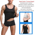 Men Slimming Body Shaper Abdomen Reducer Underwear Tank Top Sleevelss Wide Strap Shapewear Fitness Posture Correct Belly Abdominal Fat Reducer Vest Breathable Soft Waist Trainer S-3XL