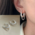 VENTFILLE 925 Sterling Silver CZ Star Moon Asymmetric Hoop Earrings for Women Girls Gold Silver Color Party Jewelry Gifts