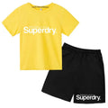 Kids Summer Casual Letter Print Breathable Tees+Short | SAMAG