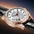 HANBORO Mechanical Alarm Watch Men Automatic Ping Bell Hourly Chime Luxury 100M Waterproof Sapphire Steel Business Unique