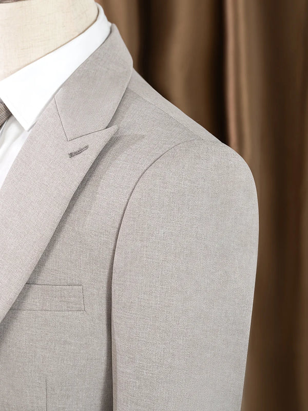 ST Cassy Full Men's Suits High Quality Elegant Slim Fit Formal Office and Leisure Banquet Groomsman Set Groom's Wedding Dress