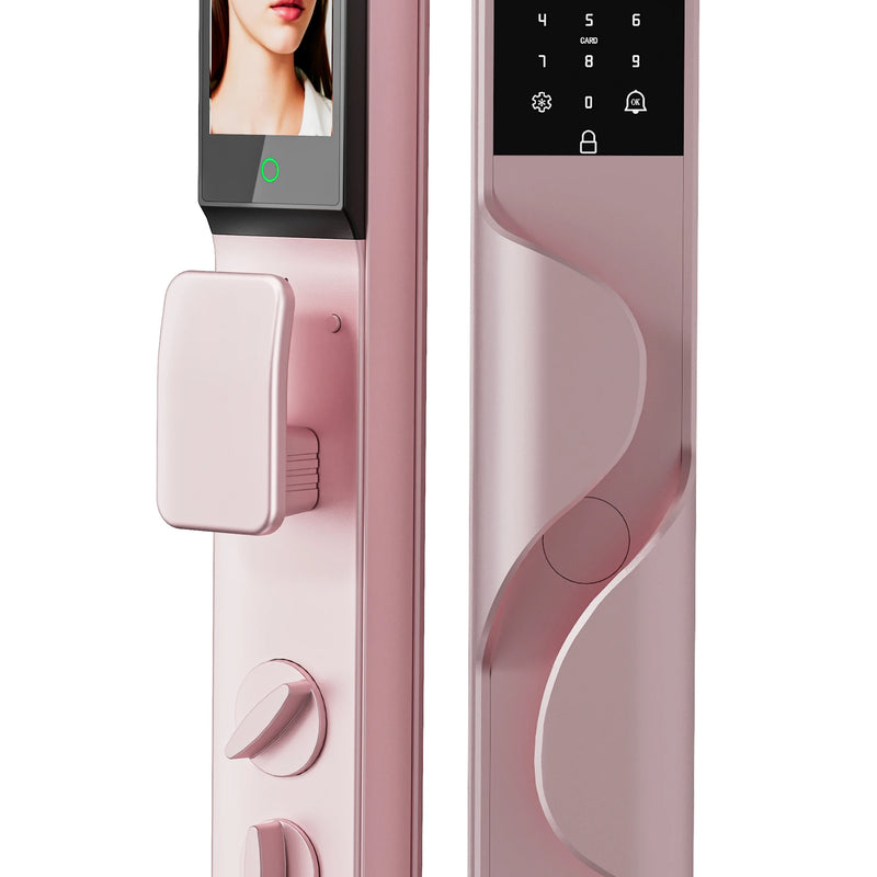 Tuya App Security Lock, Waterproof Smart Door Locks with 3D Face & Palm Recognition Camera Video, Smart Lock Suitable for Israel