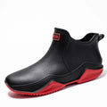 Men's Ankle Rain Boots Outdoor Waterproof  Men Rain Shoes Anti-Slip Wear-resistant Men Kitchen Water Shoes Fishing Rubber Shoes