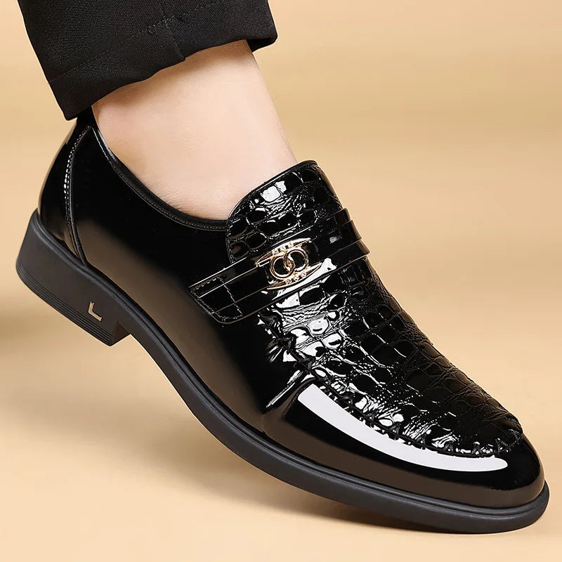 Men's business leather shoes, high-end casual leather shoes, light luxury formal wear, business British dress shoes