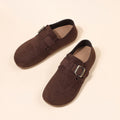 2026 Women Suede Clogs with Adjustable Buckle Cork Leather Mules Comfortable Slip on Women Slippers Outdoor Cork Clogs