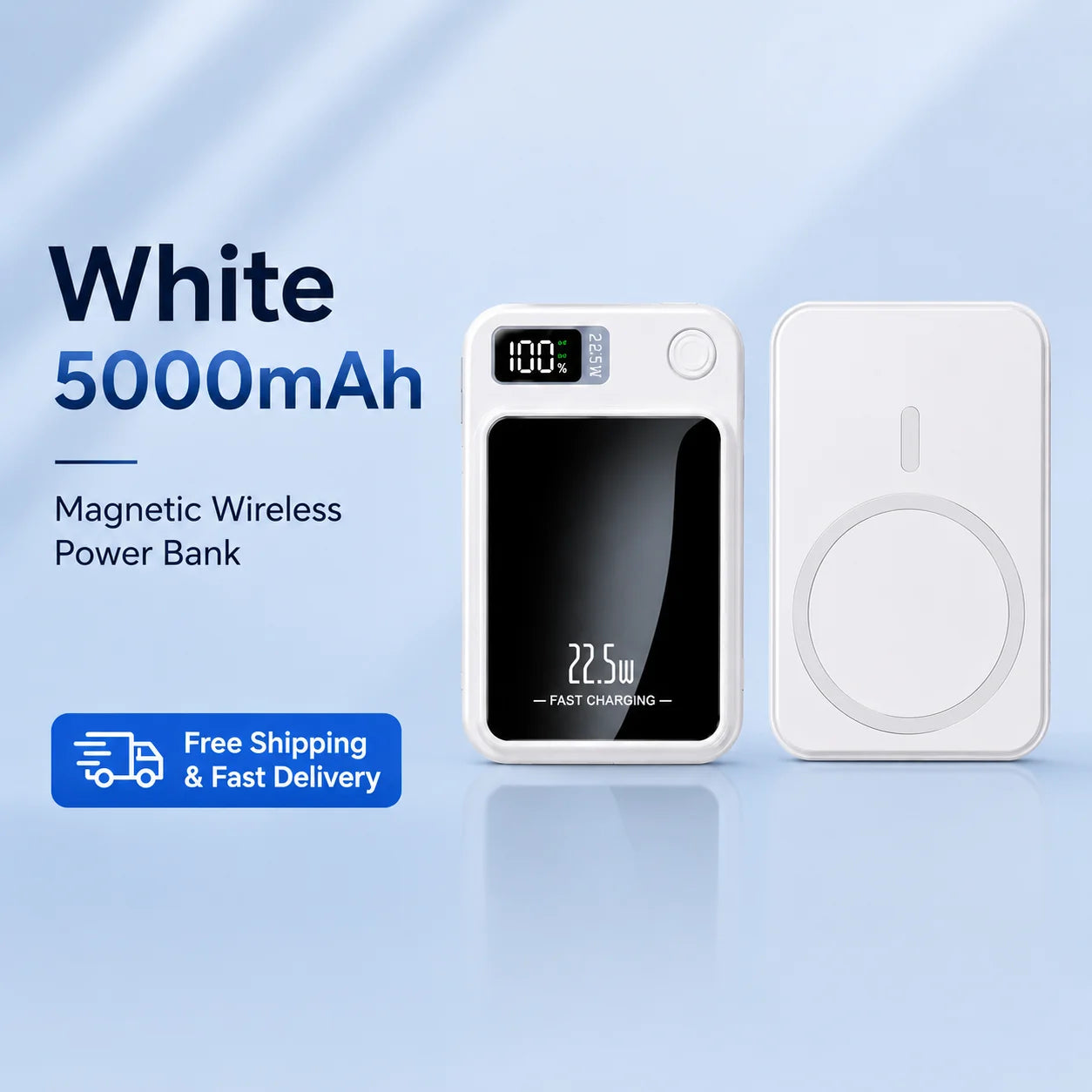 Magnetic Wireless Power Bank 5000mAh 10000mAh 22.5W Fast Charging Portable Charger 15W Wireless External Battery for iPhone